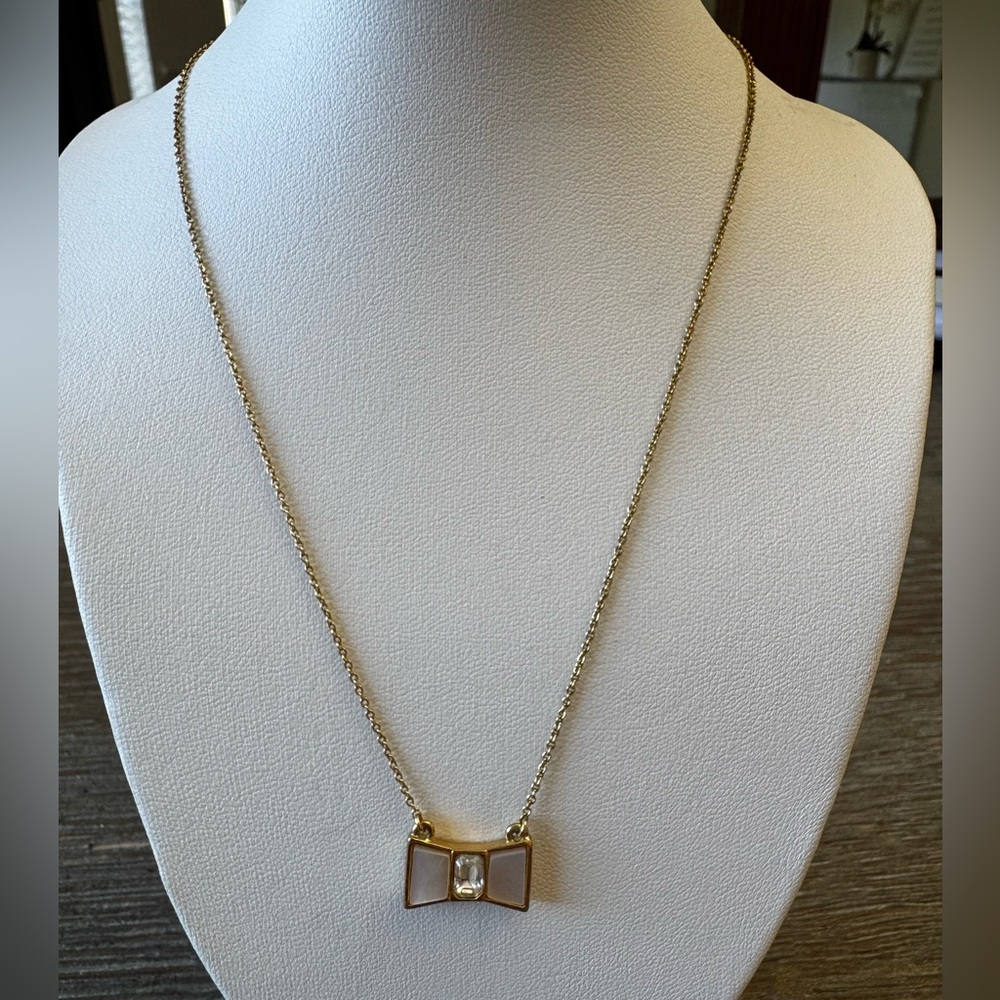 Kate Spade Gold Bow Pendant Necklace
